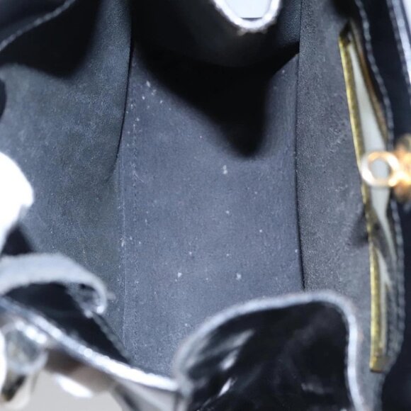 Salvatore Ferragamo Hand Bag Enamel Black Auth 107226 - Picture 11 of 16